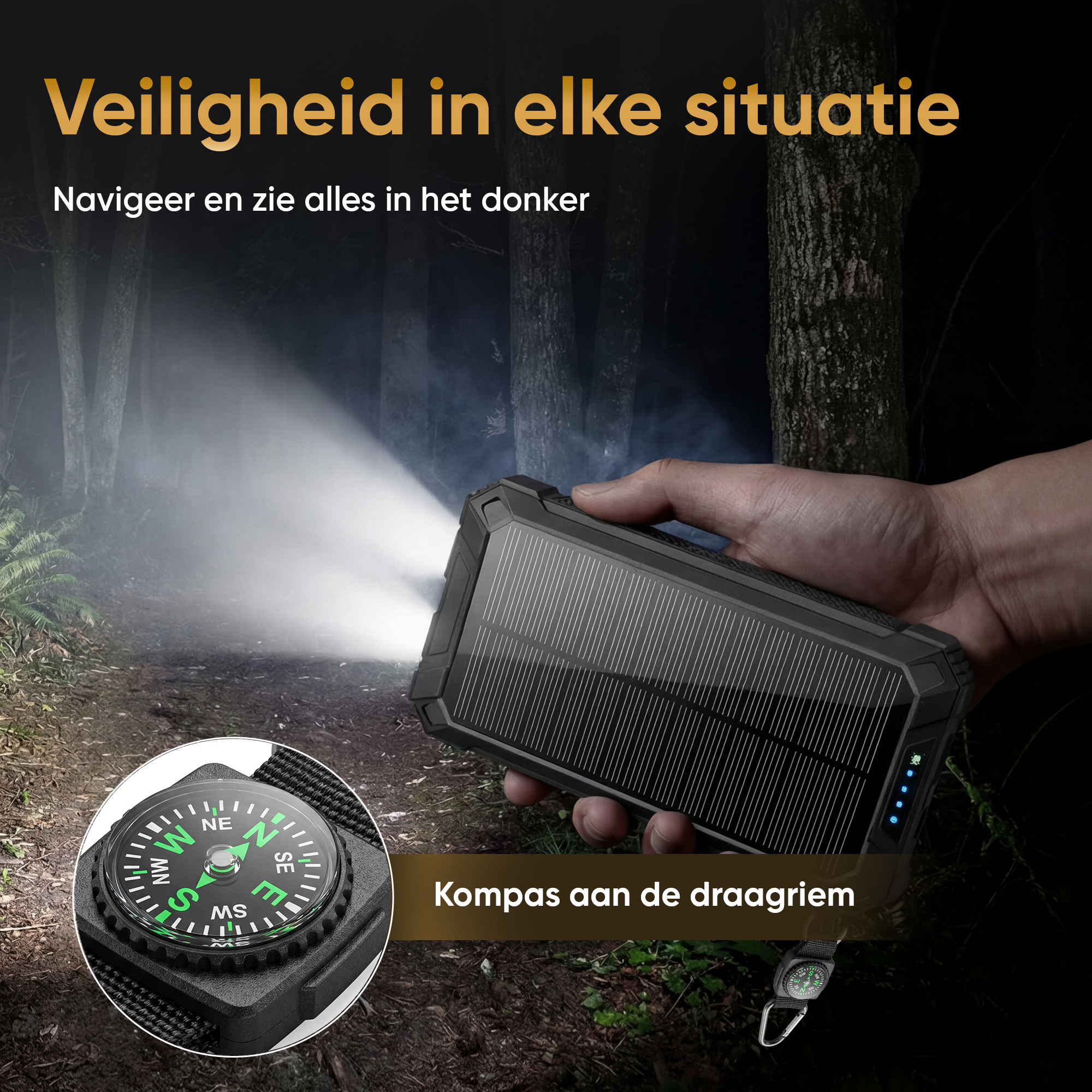 Golden Sound Solar Powerbank 20.000 mAh