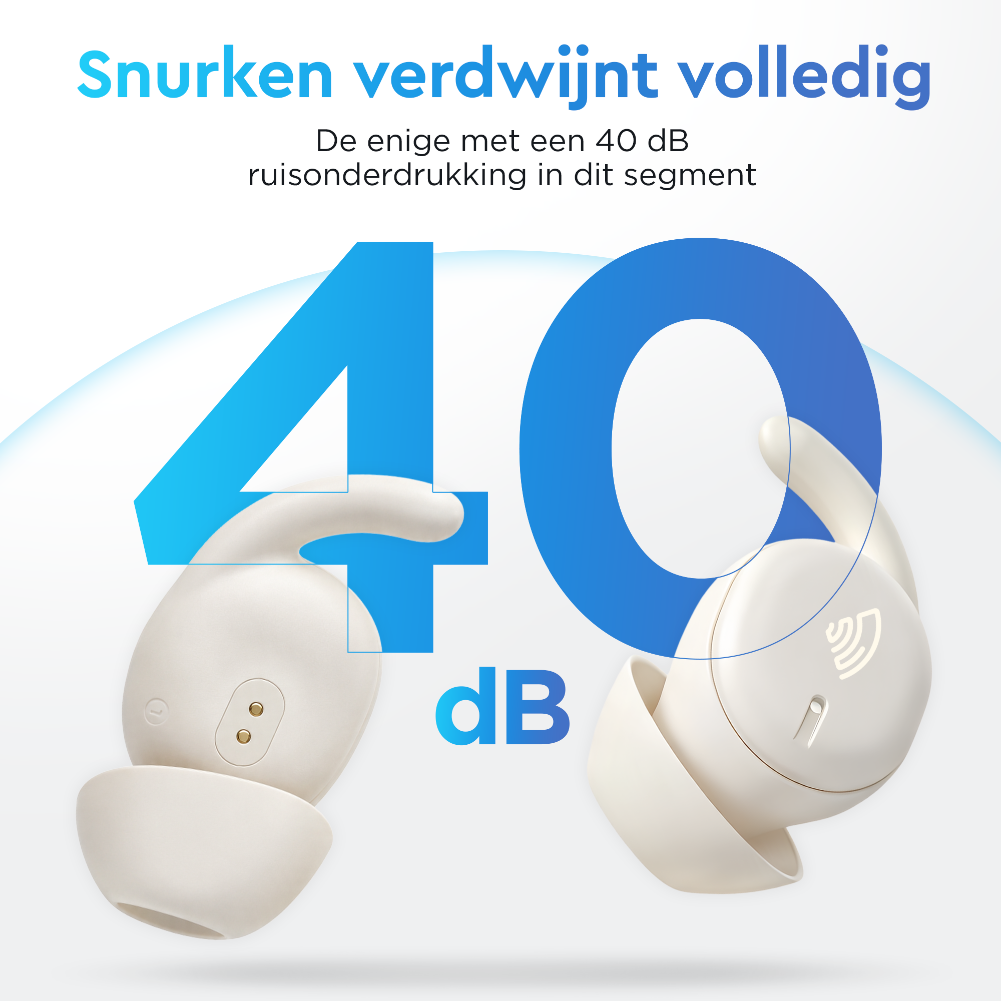 Slaap oordopjes Pro - Geavanceerde Noise Cancelling -40dB geluidsreductie