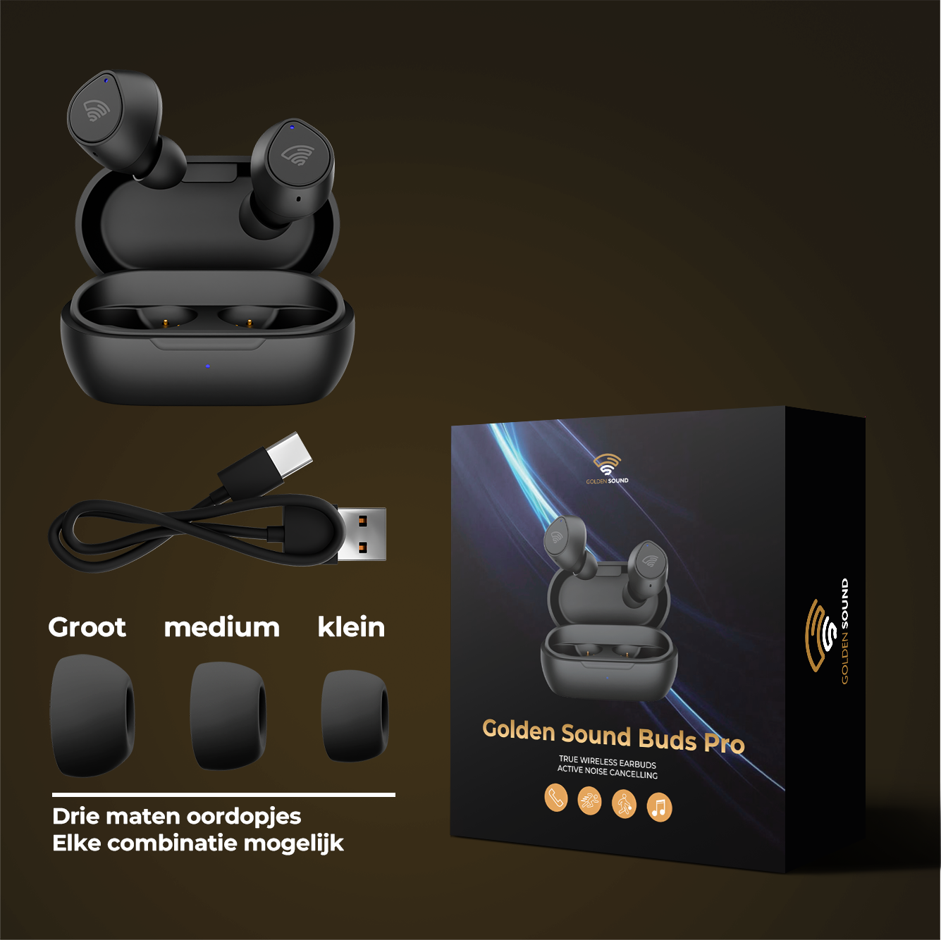 Golden Sound Premium Buds mit ANC