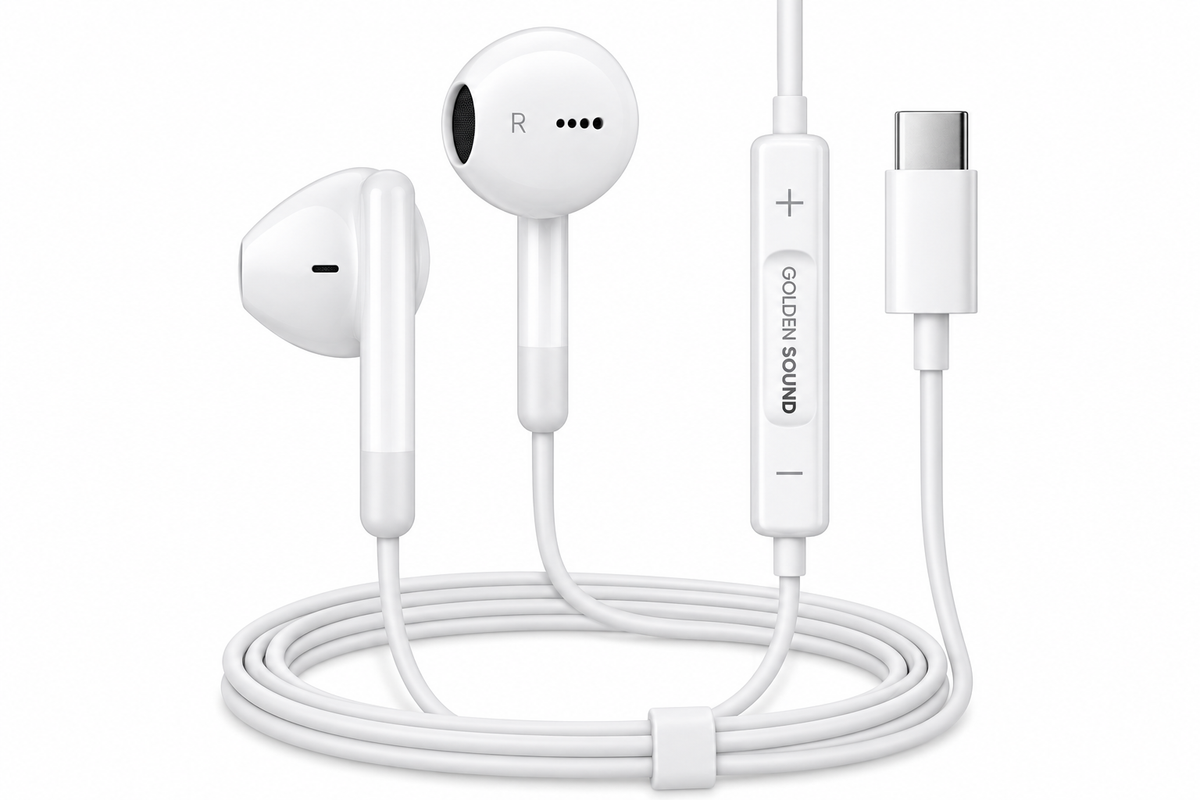 USB-C oortjes met draad