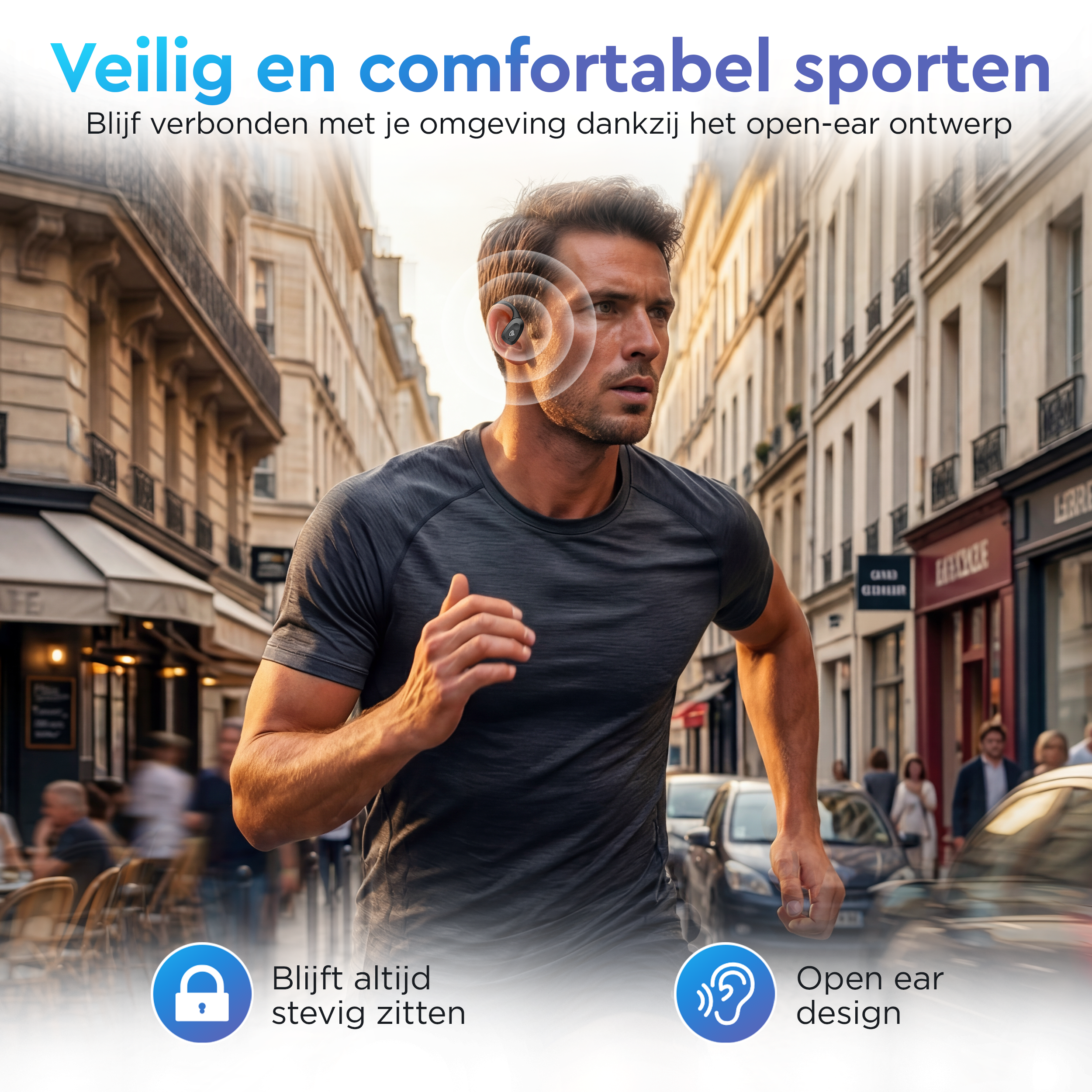Bone Conduction Open Ear oortjes - Sport oordopjes