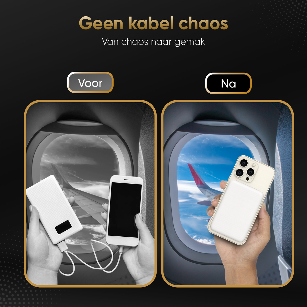 Golden Sound Powerbank 10.000 mAh - Geschikt voor MagSafe systeem - Wit