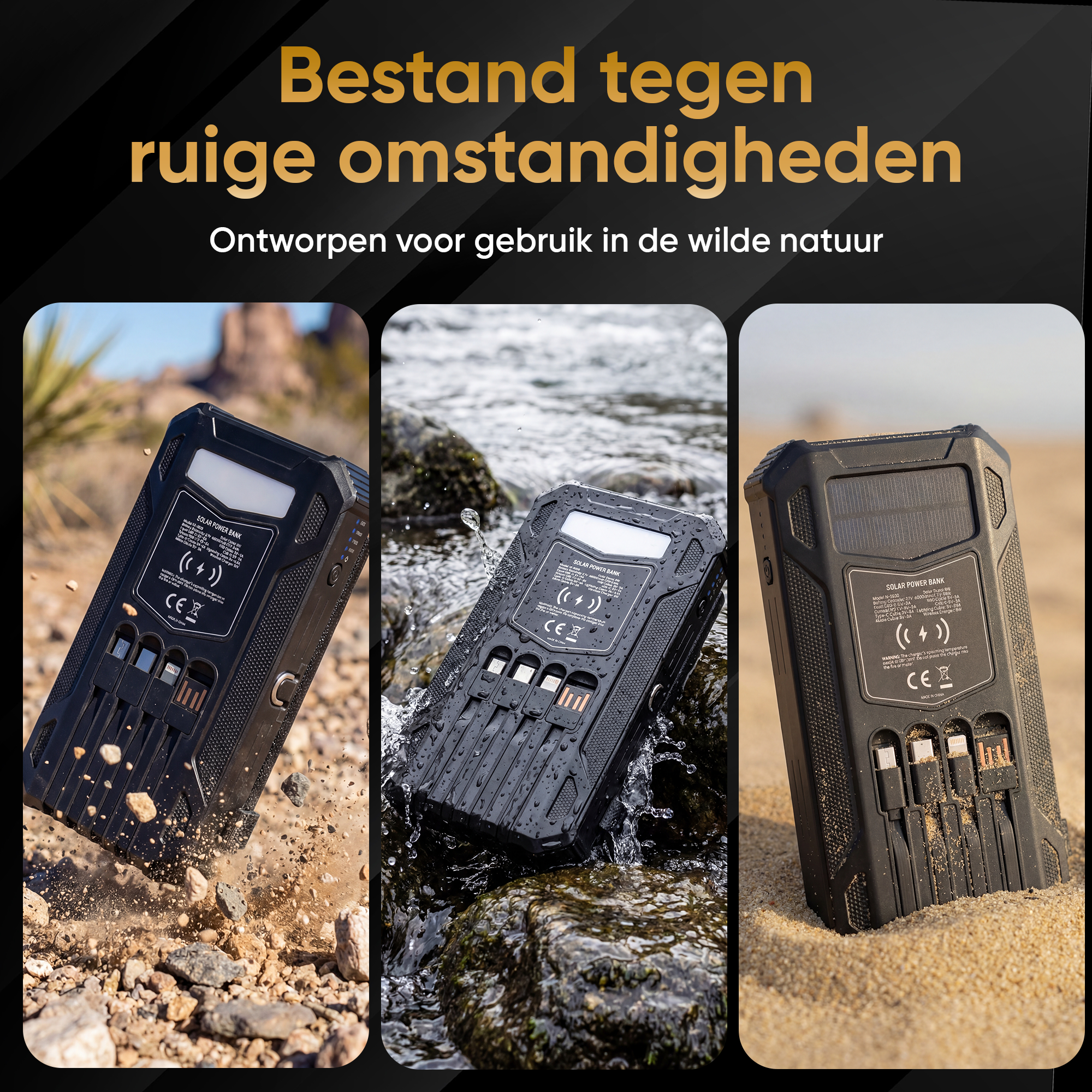 Solar Powerbank 30.000 met Panelen