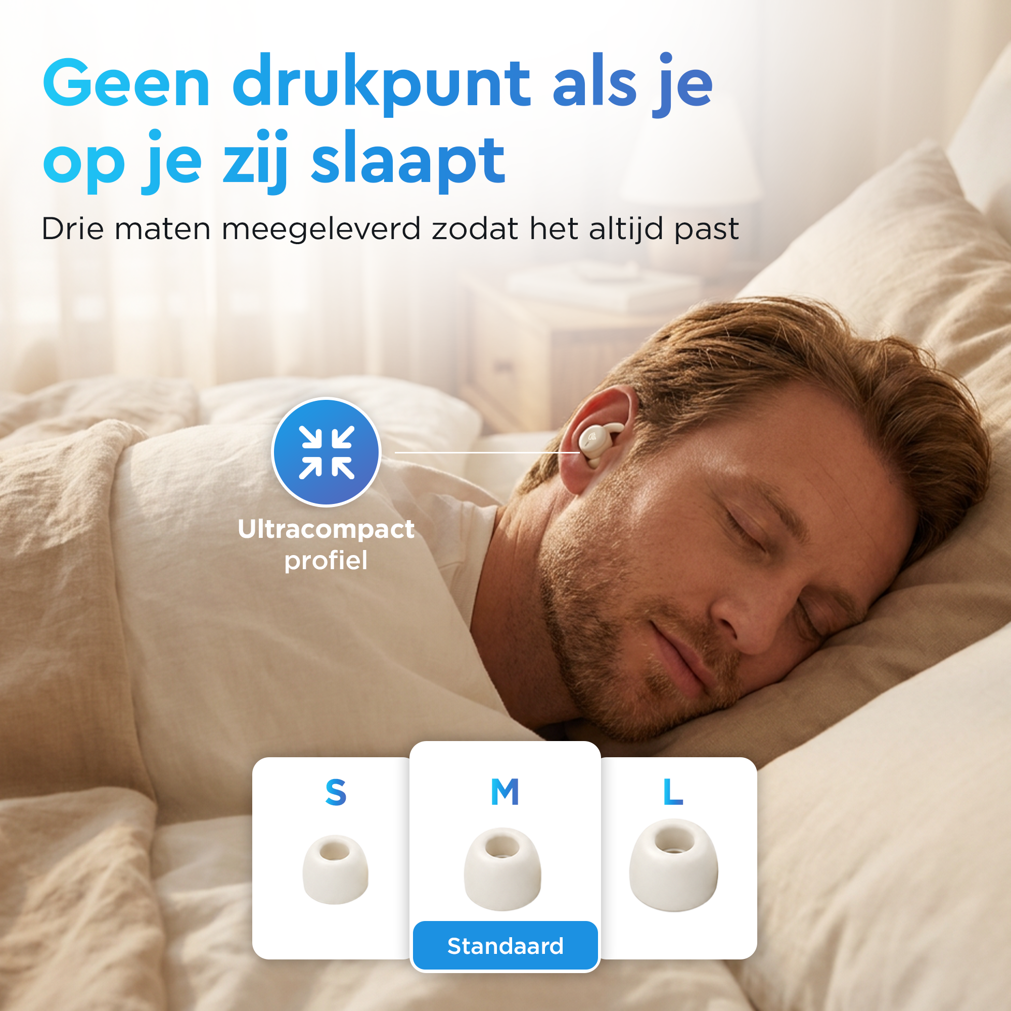 Slaap oordopjes Pro - Geavanceerde Noise Cancelling  -40dB geluidsreductie