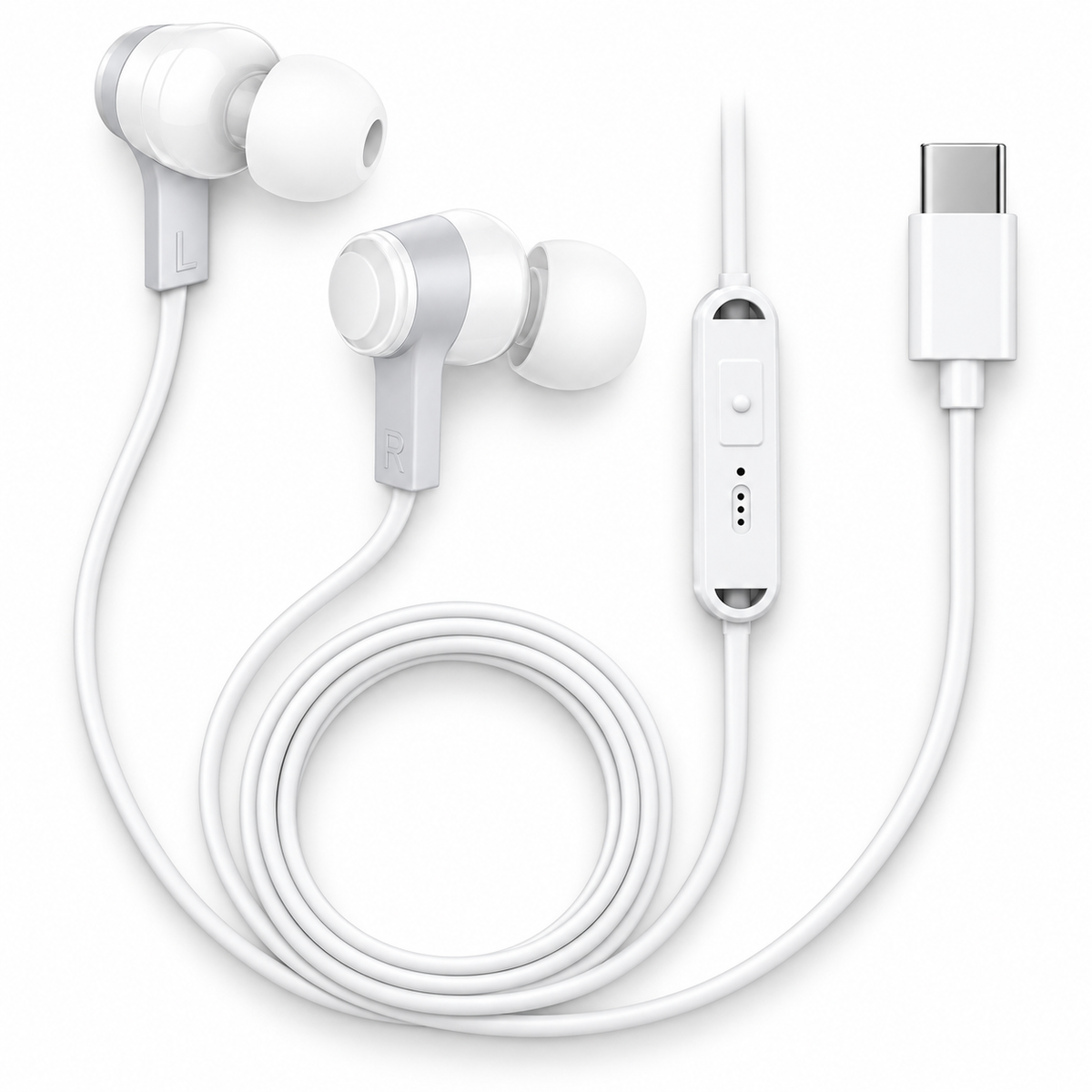 Bedrade oordopjes - Siliconen tips - USB-C aansluiting