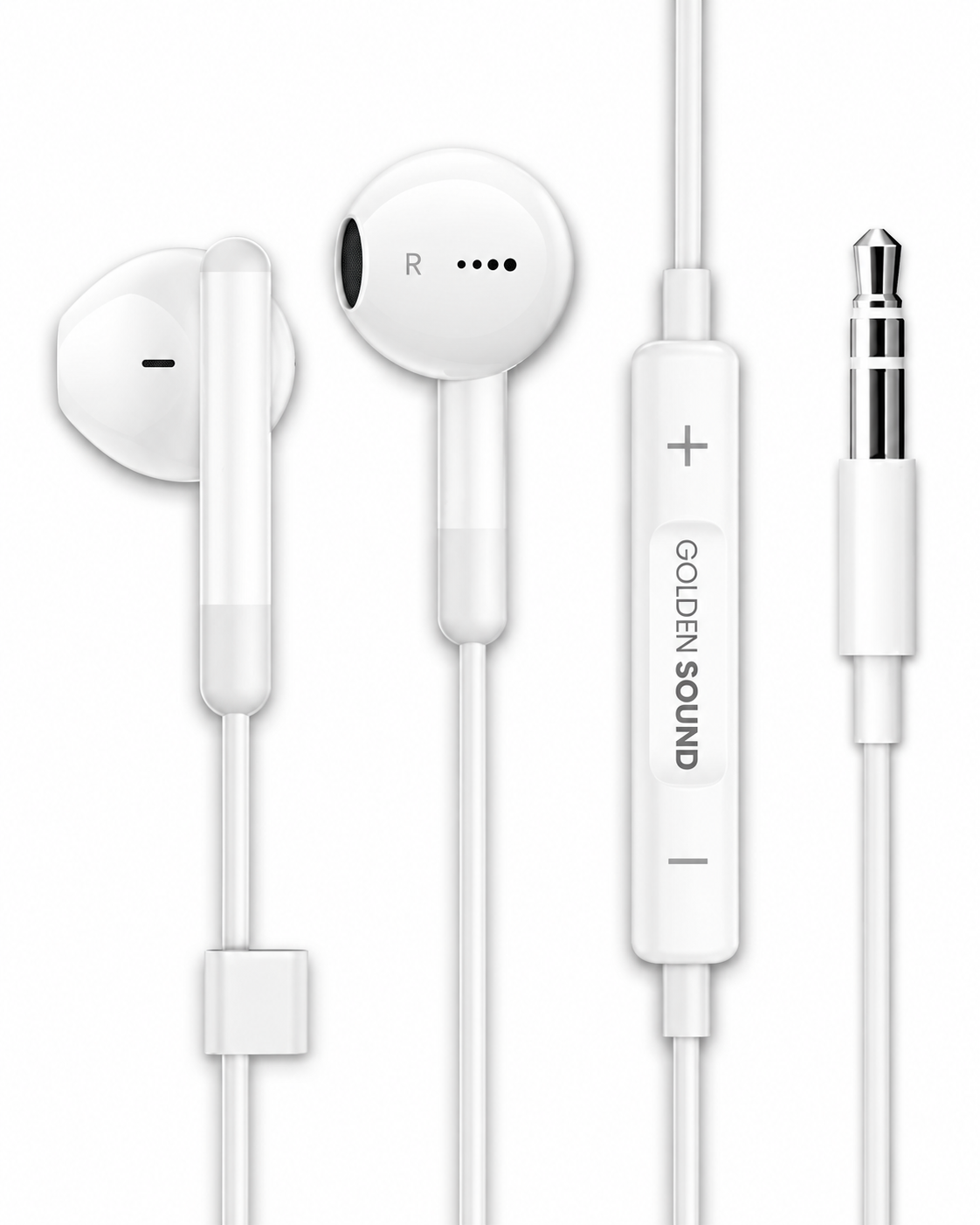 Oortjes met draad en microfoon - 3.5 mm jack aansluiting